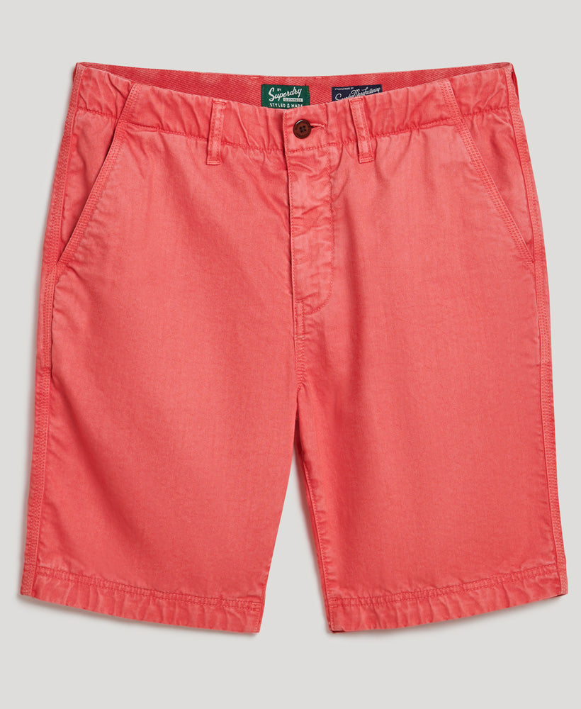 Officer Chino Shorts - Coral - Superdry Singapore
