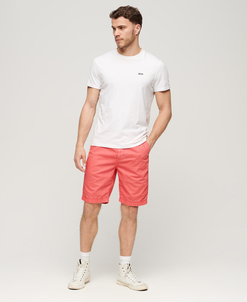 Officer Chino Shorts - Coral - Superdry Singapore
