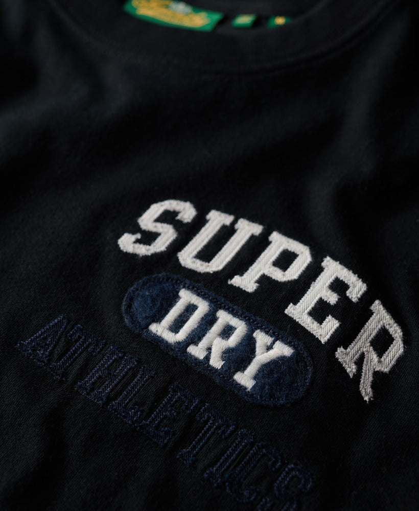 Embroidered Superstate Athletic Logo T-Shirt - Black - Superdry Singapore
