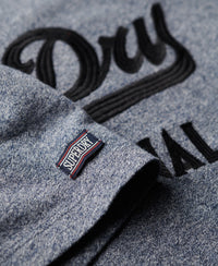Embroidered Vintage Logo T-Shirt - Frosted Navy Grit - Superdry Singapore
