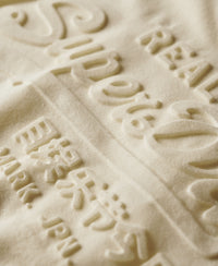 Embossed Relaxed T-Shirt - Rice White - Superdry Singapore