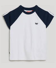 Essential Logo Retro T-Shirt - Optic/ Richest Navy