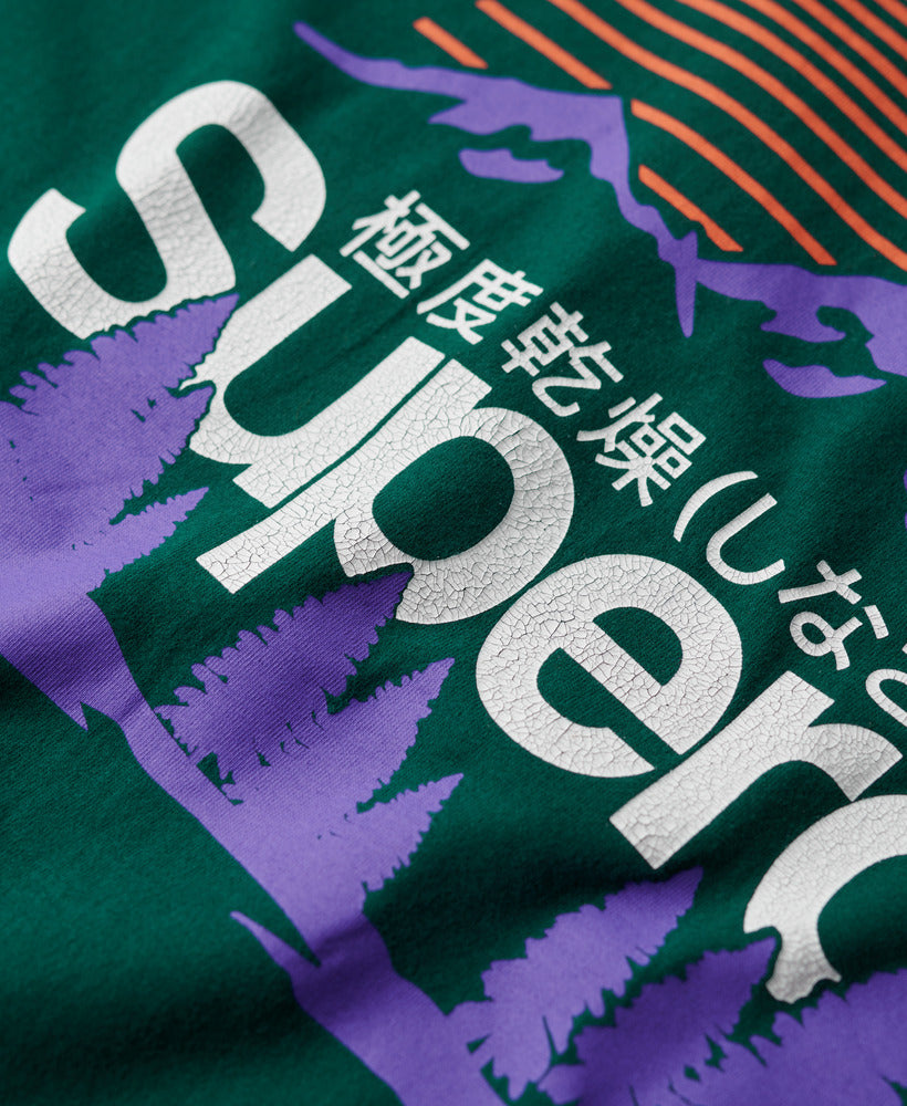 Great Outdoors Graphic T-Shirt - Dark Pine Green - Superdry Singapore
