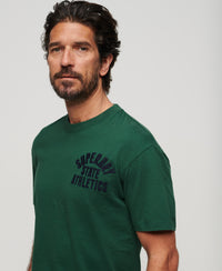 Embroidered Superstate Athletic Logo T-Shirt - Pine Green - Superdry Singapore