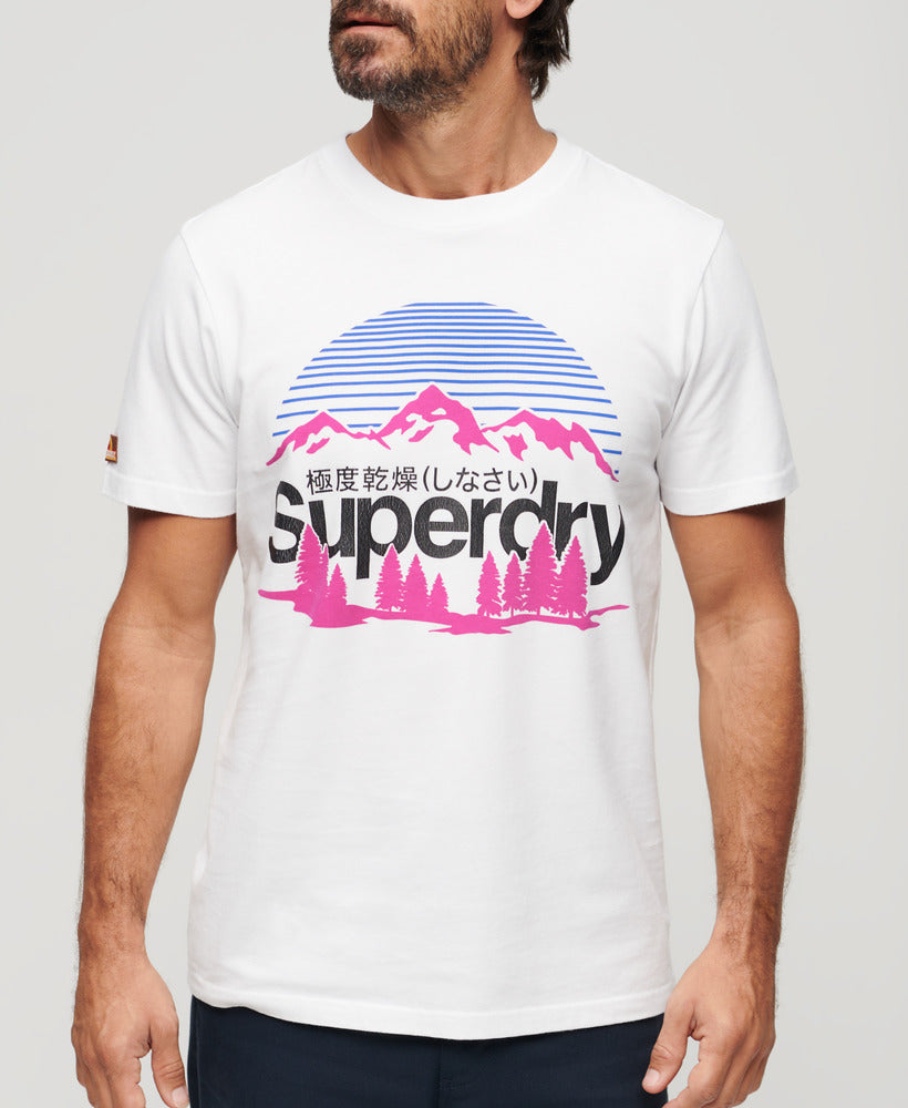 Great Outdoors Graphic T-Shirt - Optic - Superdry Singapore