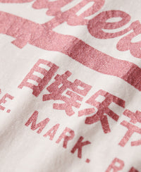 Metallic Vl Relaxed T Shirt - Mauve Chalk Pink - Superdry Singapore