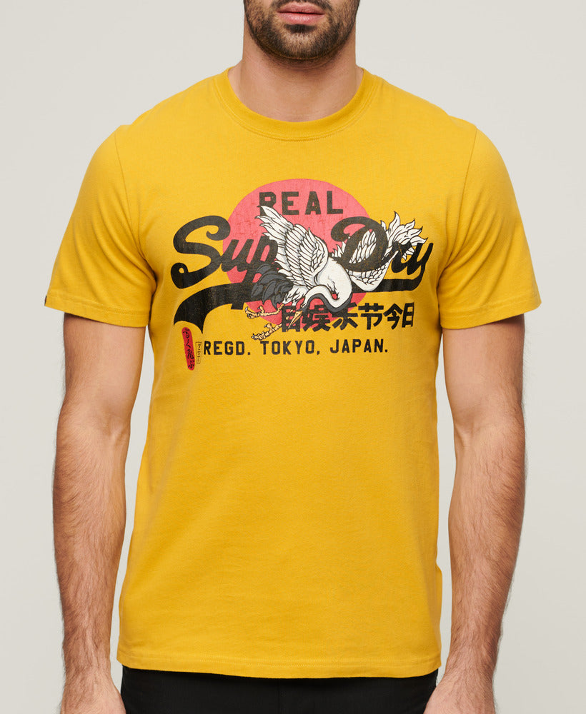 Tokyo Graphic T Shirt - Oil Yellow - Superdry Singapore