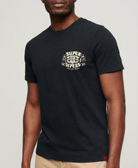 Retro Rocker Graphic T Shirt - Black - Superdry Singapore