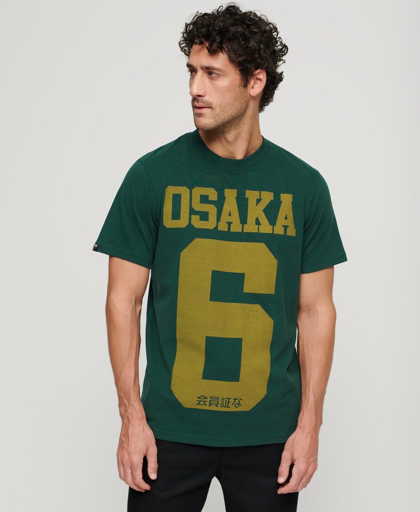 Osaka Graphic T Shirt - Bengreen Marl - Superdry Singapore
