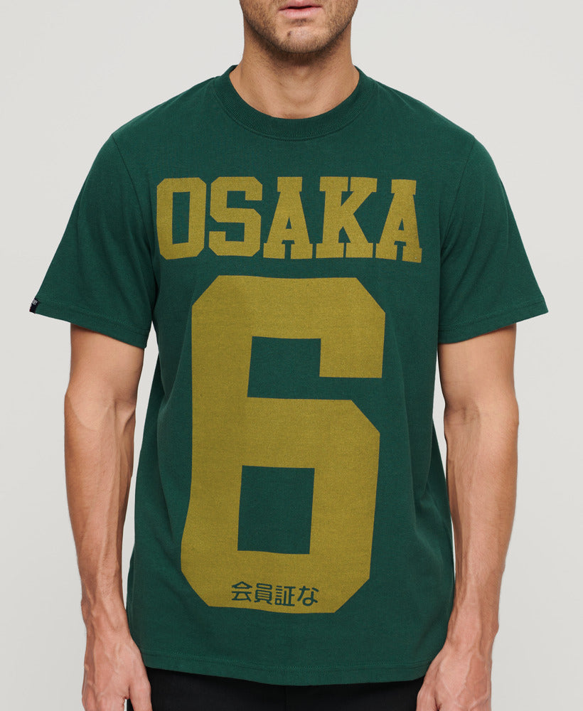 Osaka Graphic T Shirt - Bengreen Marl - Superdry Singapore