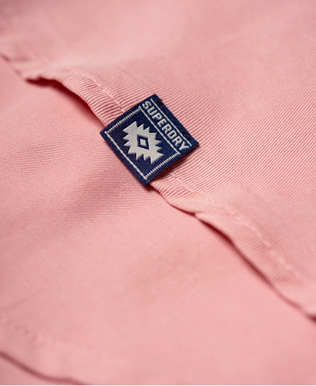 Xenia Acid Wash Shirt - Pink - Superdry Singapore
