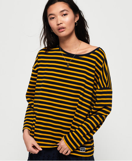 Ashby Stripe Long Sleeve Top - Superdry Singapore