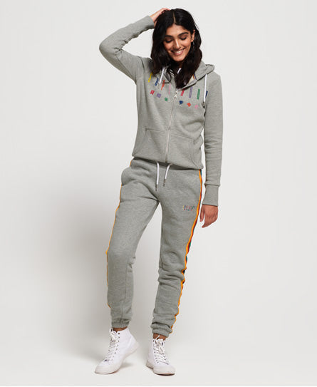 Carly Carnival Joggers - Pebble Gray Marl - Superdry Singapore