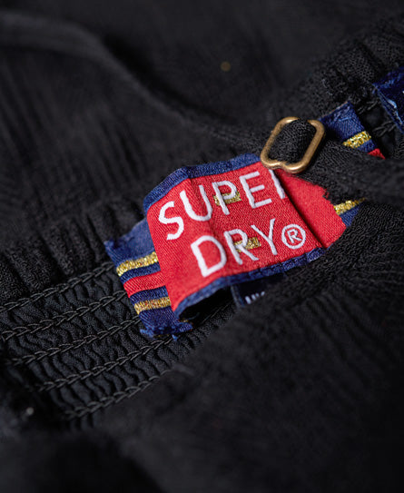 Jayde Tie Front Midi Dress - Black - Superdry Singapore
