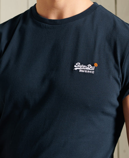 Orange Label Vintage Embroidery T-Shirt - Navy - Superdry Singapore