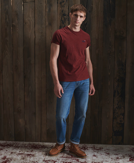 Organic Cotton Vintage Embroidery T-Shirt-Red - Superdry Singapore