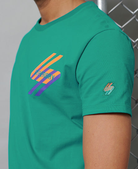 Sportstyle Energy T-Shirt-Turquoise - Superdry Singapore
