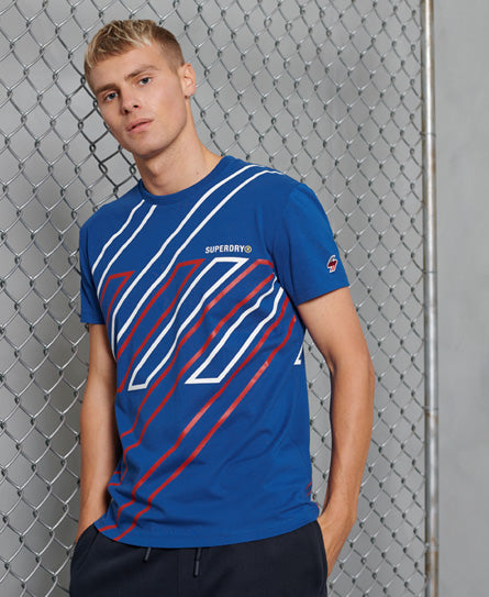 Sportstyle Graphic T-Shirt-Blue - Superdry Singapore