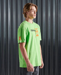Super 5 Deconstruct T-Shirt-Green - Superdry Singapore
