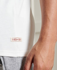 Crafted Workwear T-Shirt - Cream - Superdry Singapore