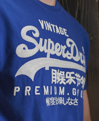 Vintage Logo Off Piste T-Shirt-Blue - Superdry Singapore