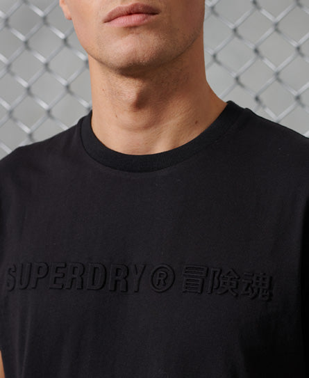 Sportstyle Energy Embossed T-Shirt-Black - Superdry Singapore