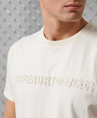 Sportstyle Energy Embossed T-Shirt-Cream - Superdry Singapore