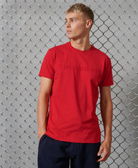 Sportstyle Embossed T-Shirt-Red - Superdry Singapore