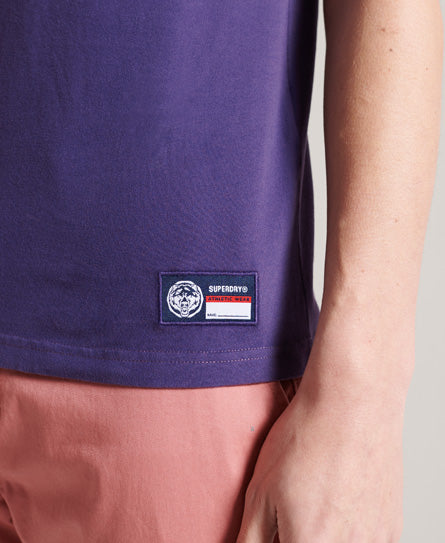 Lightweight Track & Field Graphic T-Shirt - Purple - Superdry Singapore