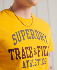 Lightweight Track & Field Graphic T Shirt - Yellow - Superdry Singapore