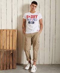 Lightweight Track & Field Graphic T-Shirt - White - Superdry Singapore