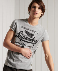 Military Graphic Lightweight T-Shirt - Grey - Superdry Singapore