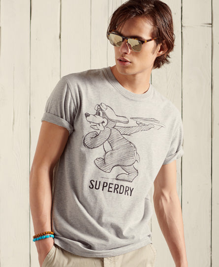 Military Box Fit Graphic T-Shirt - Grey - Superdry Singapore