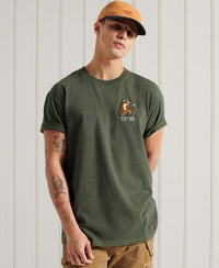 Military Box Fit Graphic T-Shirt - Green - Superdry Singapore