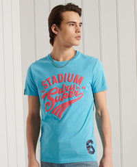 Collegiate Graphic Lightweight T-Shirt - Light Blue - Superdry Singapore