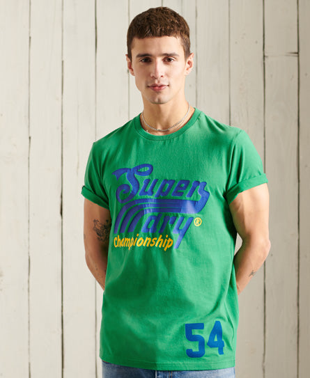 Collegiate Graphic Lightweight T-Shirt - Green - Superdry Singapore