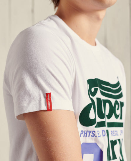 Collegiate Graphic Lightweight T-Shirt - White - Superdry Singapore