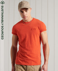 Organic Cotton Vintage Embroidered T-Shirt - Orange - Superdry Singapore