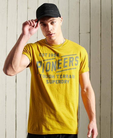 Heritage Mountain Relax T Shirt - Yellow - Superdry Singapore