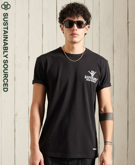 Organic Cotton Cali Surf Relaxed Fit T-Shirt - Black - Superdry Singapore