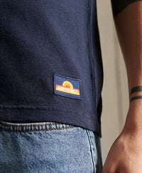 Cali Surf Graphic Ringer T-Shirt - Navy - Superdry Singapore