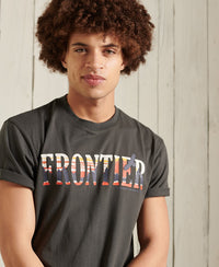 Frontier Graphic Box Fit T-Shirt - Green - Superdry Singapore