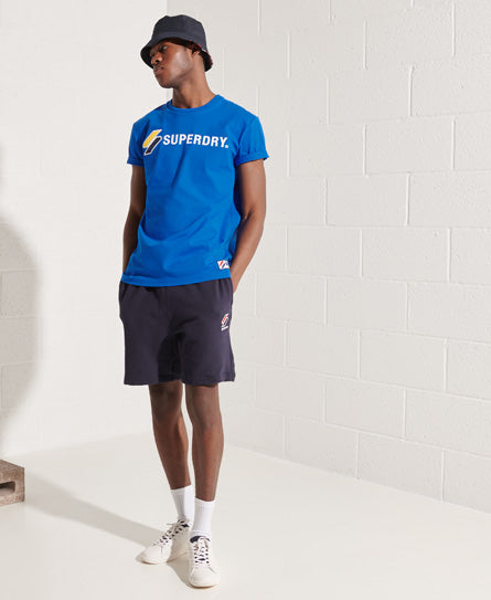 Sportstyle Applique T-Shirt - Blue - Superdry Singapore