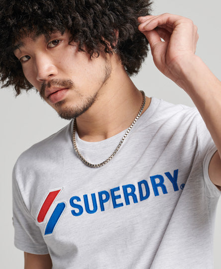 Sportstyle Applique T-Shirt - White - Superdry Singapore