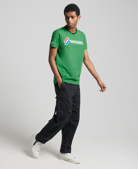 Sportstyle Applique T-Shirt - Green - Superdry Singapore