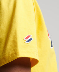 Sportstyle Applique T-Shirt - Yellow - Superdry Singapore