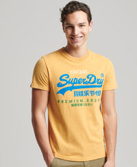 Vintage Logo Tri T-Shirt - Yellow - Superdry Singapore