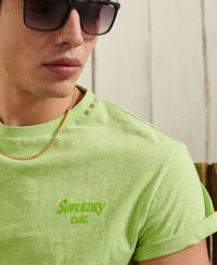 Organic Cotton La Beach T-Shirt - Green - Superdry Singapore
