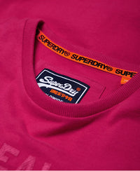 Vintage Logo Box Fit Applique T-Shirt - Pink - Superdry Singapore