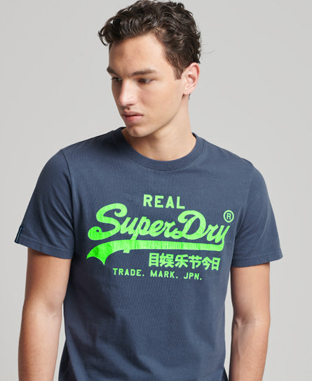 Vintage Logo American Classic T-Shirt - Dark Blue - Superdry Singapore